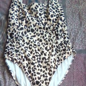Old Navy Leopard Print One Piece Swimsuit